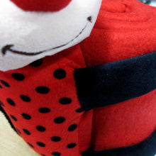Load image into Gallery viewer, Baby Red Blanket with Toy Ladybug