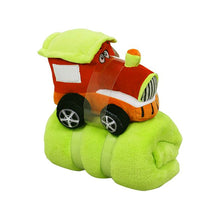 Load image into Gallery viewer, Baby Red Blanket with Toy Tractor