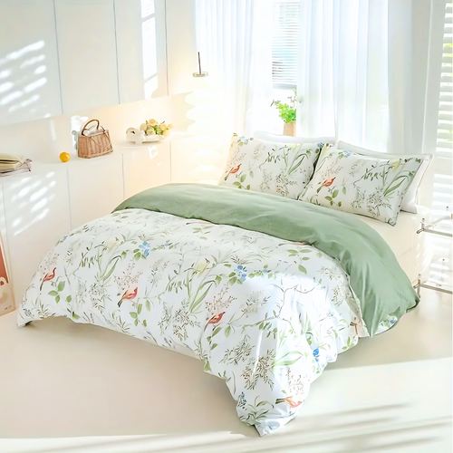 Dreamfields - Green Roost Quilt Cover Set - (3pcs, Queen Size)