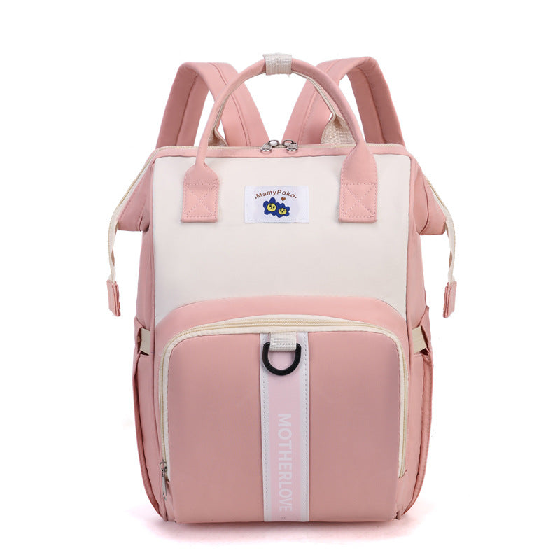 Pink - New Large Capacity Mummy Bag - Portable, Lightweight, Multi-Function Nappy Backpack - Stylish Baby and Storage Bag