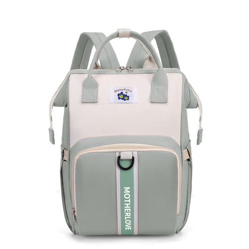 Green - New Large Capacity Mummy Bag - Portable, Lightweight Multi-Function Nappy Backpack - Stylish Baby and Storage Bag