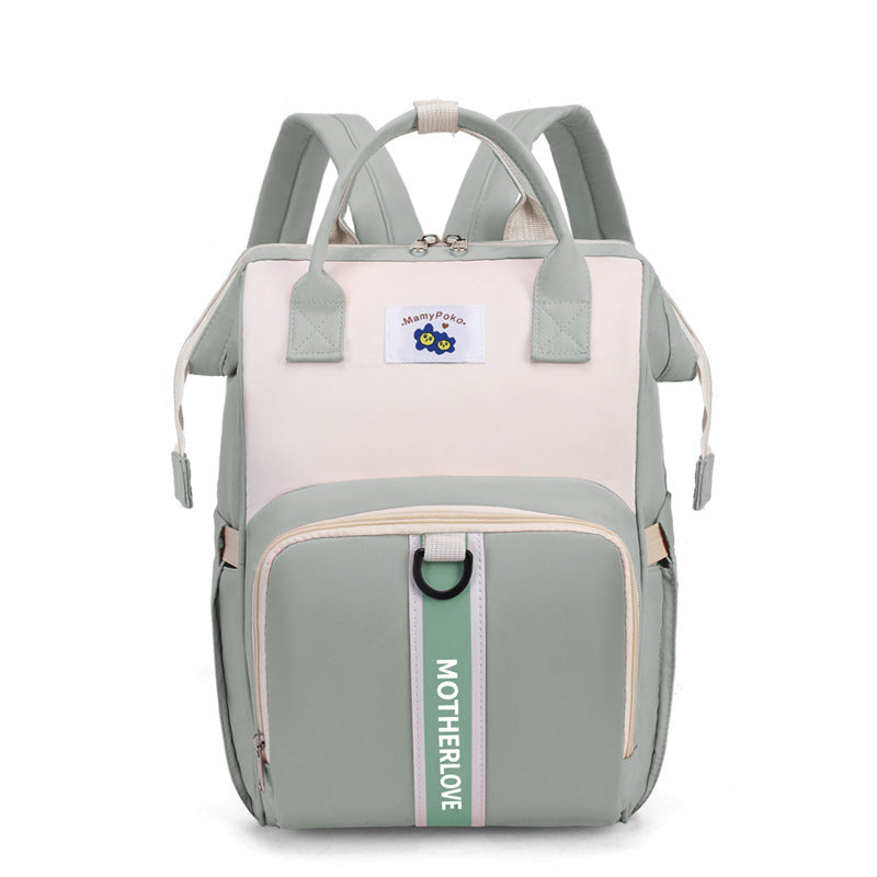 Green - New Large Capacity Mummy Bag - Portable, Lightweight Multi-Function Nappy Backpack - Stylish Baby and Storage Bag
