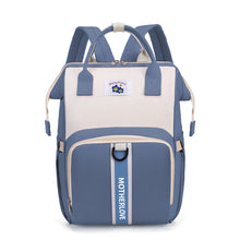 Load image into Gallery viewer, Blue New Large Capacity Mommy Bag – Portable and Lightweight Multi-Function Diaper Backpack, Stylish Baby and Mom Storage Bag