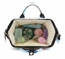 Load image into Gallery viewer, Large Capacity Multi-Functional Baby Diaper Backpack - Stylish and Travel-Friendly Mummy Bag  Crown Blue