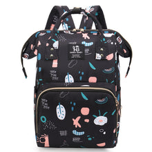 Load image into Gallery viewer, Large Capacity Multi-Functional Baby Diaper Backpack - Stylish and Travel-Friendly Mummy Bag Black