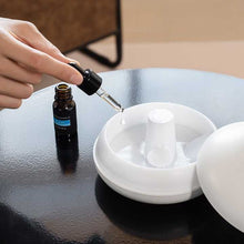 Load image into Gallery viewer, Flame Mountain Aroma Diffuser - 7-Color LED Light, 130ml Capacity, Ultrasonic Mist Maker for Home or Office, Cracked Black
