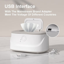 Load image into Gallery viewer, Grey USB-Powered Baby Wet Wipes Warmer - Portable and Adjustable Heating