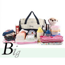 Load image into Gallery viewer, Pink 5-Piece Mommy Bag Set - Large Capacity Diaper Bags for Baby Travel, Tote and Shoulder Bags with Insulated Bottle Holder and Snack Bag
