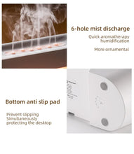 Load image into Gallery viewer, White 300ml Ultrasonic Aroma Diffuser with Cracked Light Design - Cool Mist Humidifier for Home and Office
