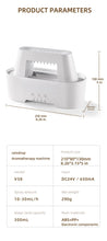 Load image into Gallery viewer, White 300ml Ultrasonic Aroma Diffuser with Cracked Light Design - Cool Mist Humidifier for Home and Office