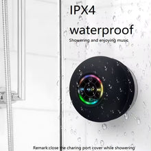 Load image into Gallery viewer, IPX4 Waterproof Bluetooth Shower Speaker with Suction Cup &amp; LED Lights - Hands-Free Calling(white)