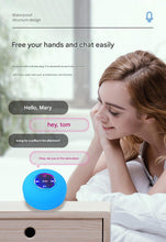 Load image into Gallery viewer, IPX4 Waterproof Bluetooth Shower Speaker with Suction Cup &amp; LED Lights - Hands-Free Calling(blue)