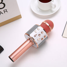 Load image into Gallery viewer, Rose Gold Bluetooth 5.0 Karaoke Microphone for Family Entertainment