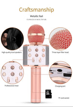 Load image into Gallery viewer, Blue Bluetooth 5.0 Karaoke Microphone for Family Entertainment