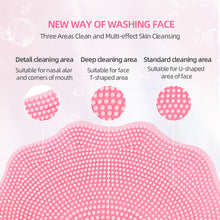 Load image into Gallery viewer, Pink Electric Silicone Facial Cleanser - All-Around Vibration Massage Face Cleaning Device