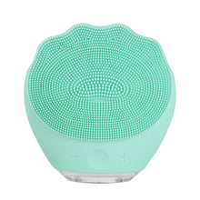 Load image into Gallery viewer, Green Electric Silicone Facial Cleanser - All-Around Vibration Massage Face Cleaning Device