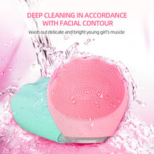 Load image into Gallery viewer, Green Electric Silicone Facial Cleanser - All-Around Vibration Massage Face Cleaning Device