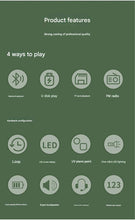 Load image into Gallery viewer, Portable Digital Music Player &amp; FM Radio,4 Playback Modes, LED Flashlight(Red)