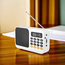 Load image into Gallery viewer, Portable Digital Music Player &amp; FM Radio,4 Playback Modes, LED Flashlight(White)