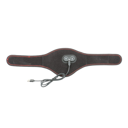 Black Heated Vibrating Neck Wrap - USB Powered Massager for Soothing Pain Relief with 3 Heat & 3 Vibration Modes