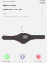 Load image into Gallery viewer, Light Grey Heated Vibrating Neck Wrap - USB Powered Massager for Soothing Pain Relief with 3 Heat &amp; 3 Vibration Modes