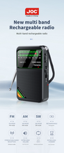 Load image into Gallery viewer, Golden JOC TG-77 Multi-Band Rechargeable Radio for Seniors - Automatic Channel Search, FM/AM/SW Bands