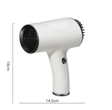 Load image into Gallery viewer, White Ultra-Lightweight Ionic Cordless Hair Dryer, USB Rechargeable Portable Blow Dryer with Cool Air for Travel &amp; Home