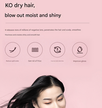 Load image into Gallery viewer, Black Ultra-Lightweight Ionic Cordless Hair Dryer, USB Rechargeable Portable Blow Dryer with Cool Air for Travel &amp; Home