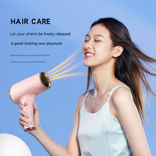 Load image into Gallery viewer, Green Ultra-Lightweight Ionic Cordless Hair Dryer, USB Rechargeable Portable Blow Dryer with Cool Air for Travel &amp; Home