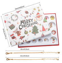 Load image into Gallery viewer, 24-Day DIY Christmas Advent Calendar/Jewellery Kit - with cute charms for kids