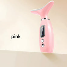 Load image into Gallery viewer, Multi-Functional Neck &amp; Face Beauty Massager - Constant Heat, Ion Infusion &amp; Sonic Vibration(pink)