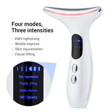 Load image into Gallery viewer, Multi-Function Neck &amp; Face Beauty Device - 4-in-1 LED Light Therapy, EMS Lifting &amp; Anti-Wrinkle Massager(White)