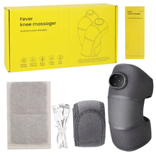 Load image into Gallery viewer, Rechargeable Heated Knee Massager Brace with Vibration &amp; Adjustable Straps(Grey)