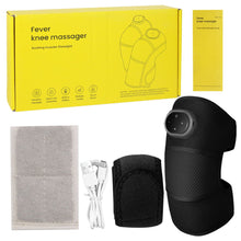 Load image into Gallery viewer, Rechargeable Heated Knee Massager Brace with Vibration &amp; Adjustable Straps(Black)