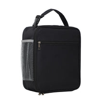 Load image into Gallery viewer, Black Insulated Lunch Bag with Shoulder Strap - Portable &amp; Large Capacity Thermal Bento Tote