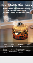 Load image into Gallery viewer, 176 Black Simulation Turret Diffuser &amp; Humidifier - Smart Timer Ultrasonic Mister with Volcano Lava Crack Shell and Colorful Light