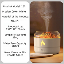 Load image into Gallery viewer, 167 White Simulation Volcano Diffuser &amp; Humidifier - Smart Timer Ultrasonic Mister with Volcano Lava Crack Shell and Colorful Light