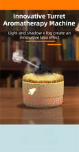 Load image into Gallery viewer, 167 White Simulation Volcano Diffuser &amp; Humidifier - Smart Timer Ultrasonic Mister with Volcano Lava Crack Shell and Colorful Light