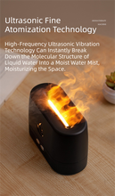 Load image into Gallery viewer, White 3D Simulation Flame Aroma Diffuser &amp; Humidifier - Ultrasonic Desktop Mister with 7-Color LED Light and Automatic Scent Spray (200ML)