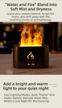 Load image into Gallery viewer, White 3D Simulation Flame Aroma Diffuser &amp; Humidifier - Ultrasonic Desktop Mister with 7-Color LED Light and Automatic Scent Spray (200ML)