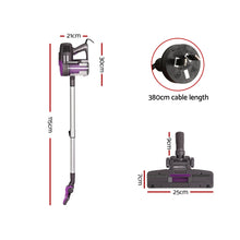 Load image into Gallery viewer, Devanti Stick Vacuum Cleaner Bagless Corded 500W Purple