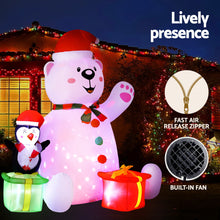 Load image into Gallery viewer, Jingle Jollys Christmas Inflatable Bear 1.8M Height LED Outdoor Decorations Illuminated