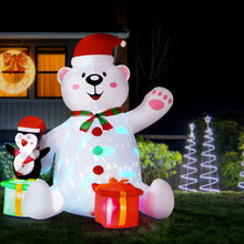 Load image into Gallery viewer, Jingle Jollys Christmas Inflatable Bear 1.8M Height LED Outdoor Decorations Illuminated