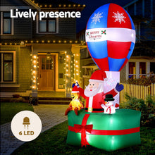 Load image into Gallery viewer, Jingle Jollys Christmas Inflatable Santa in Ballon 2.8M Height LED Decorations Illuminated