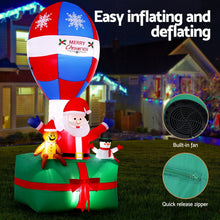 Load image into Gallery viewer, Jingle Jollys Christmas Inflatable Santa in Ballon 2.8M Height LED Decorations Illuminated