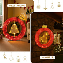 Load image into Gallery viewer, Jingle Jollys Christmas Lights 60cm Motif 30 LED Bell Wreath Xmas Decorations