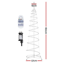 Load image into Gallery viewer, Jingle Jollys Christmas Tree 1.8m 100 RGB LED Rope Lights Xmas Trees Decoration