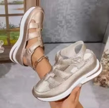 Load image into Gallery viewer, Ladies Hollow Wedge Sandals