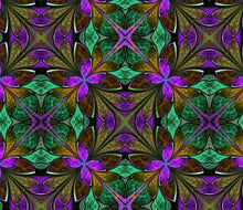Load image into Gallery viewer, Geometric - Green/Purple