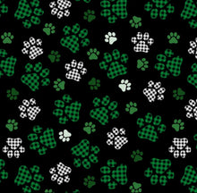 Load image into Gallery viewer, Green &amp; White Check Paws